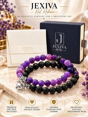 Couples Bracelets, Magnetic Heart Matching Stretchable